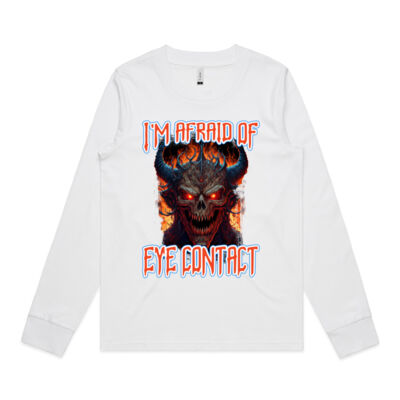 I'm Afraid of Eye Contact Womens Longsleeve Thumbnail